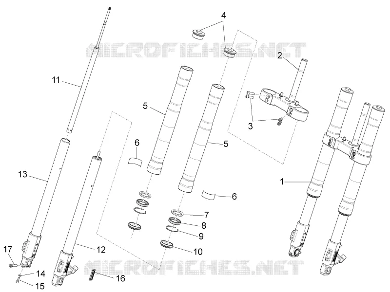 Front fork Paioli Aprilia APRILIA-MOTORCYCLES 50 RS4 2013  RS4 50 2T