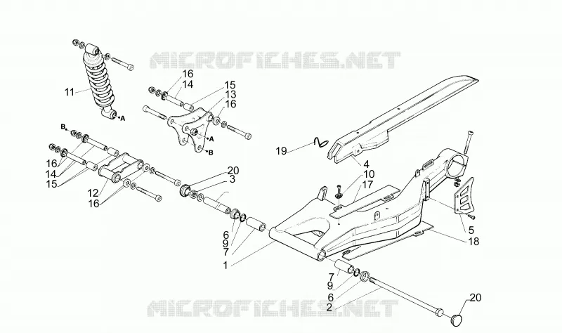 Swing arm Aprilia APRILIA-MOTORCYCLES 50 RS 1995  RS 50