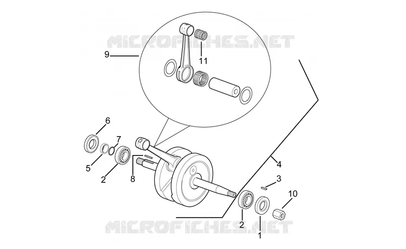 Drive shaft Aprilia APRILIA-MOTORCYCLES 50 RS 1996  RS 50