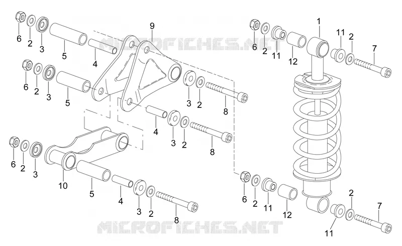 Rear shock absorber Aprilia APRILIA-MOTORCYCLES 50 RS 1997  RS 50