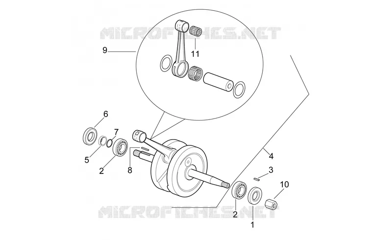 Drive shaft Aprilia APRILIA-MOTORCYCLES 50 RS 2002  RS 50