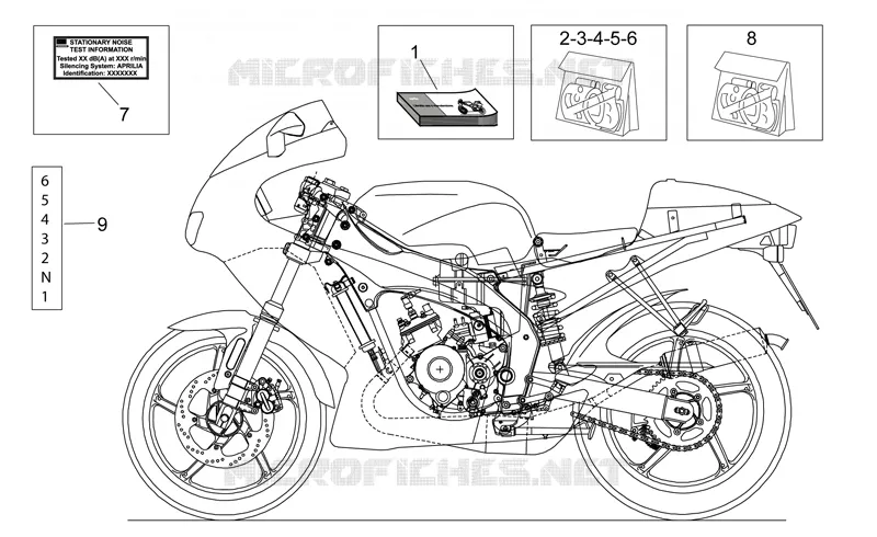 Op.'s handbooks and decal Aprilia APRILIA-MOTORCYCLES 50 RS 2005  RS 50
