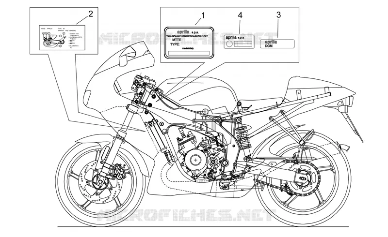 Plate set Aprilia APRILIA-MOTORCYCLES 50 RS 2000  RS 50