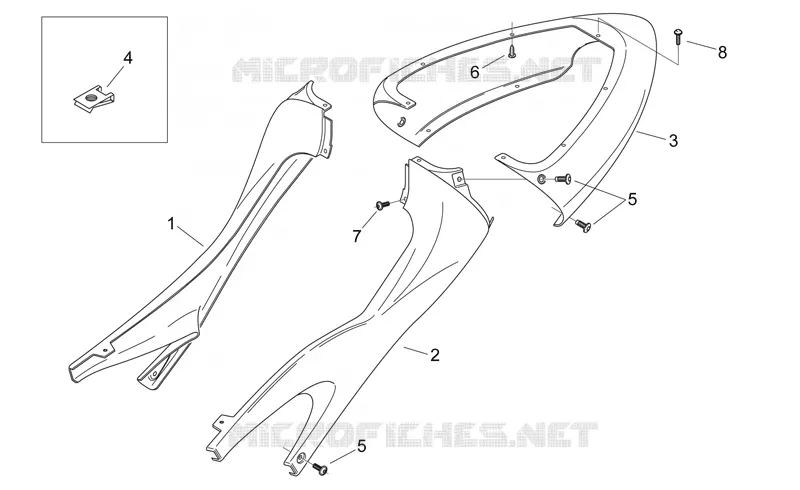 Rear body I Aprilia APRILIA-MOTORCYCLES 50 RS 2005  RS 50