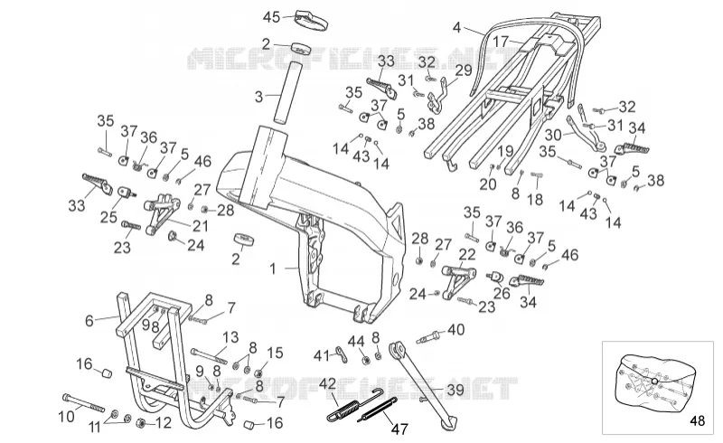 Frame - Cradle Aprilia APRILIA-MOTORCYCLES 50 RS 2008  RS 50