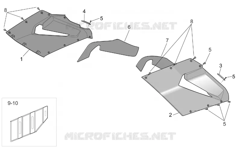 Central body - Upper fairings Aprilia APRILIA-MOTORCYCLES 1000 RST-FUTURA 2001  RST 1000 Futura