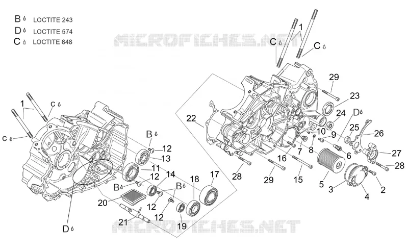 Crankcases II Aprilia APRILIA-MOTORCYCLES 1000 RST-FUTURA 2002  RST 1000 Futura