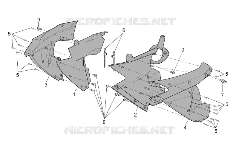 Front body - Duct Aprilia APRILIA-MOTORCYCLES 1000 RST-FUTURA 2003  RST 1000 Futura