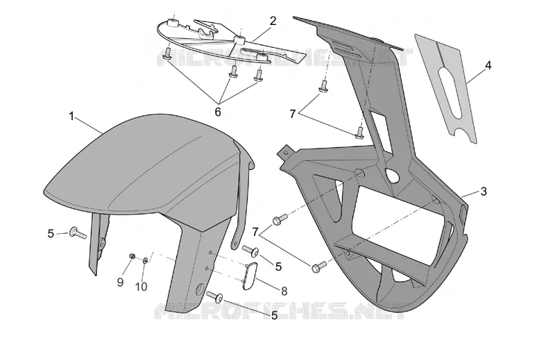 Front body - Front mudguard Aprilia APRILIA-MOTORCYCLES 1000 RST-FUTURA 2002  RST 1000 Futura