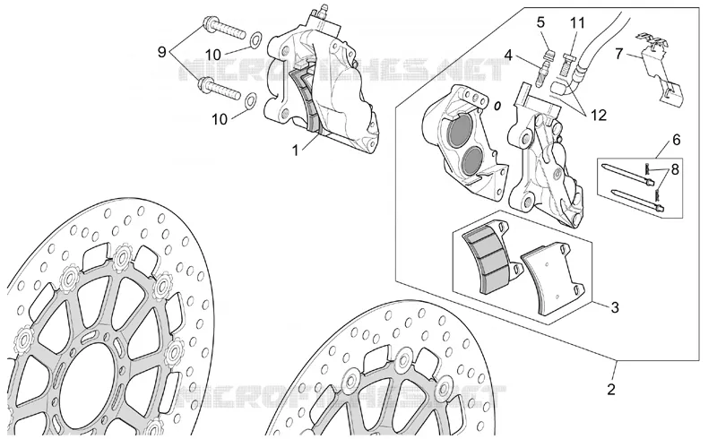 Front brake caliper Aprilia APRILIA-MOTORCYCLES 1000 RST-FUTURA 2001  RST 1000 Futura