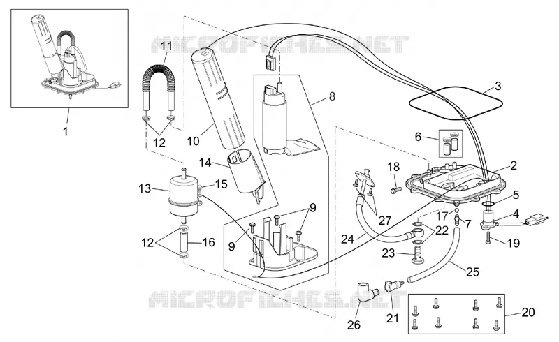 Fuel pump Aprilia APRILIA-MOTORCYCLES 1000 RST-FUTURA 2002  RST 1000 Futura