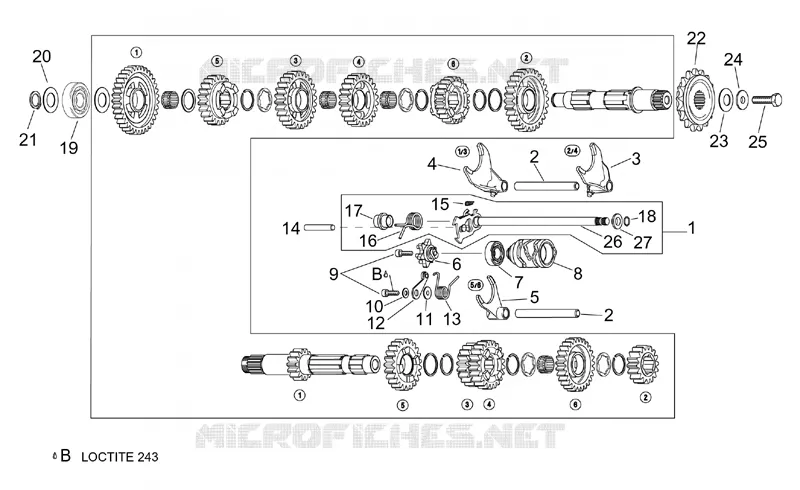 Gear box selector Aprilia APRILIA-MOTORCYCLES 1000 RST-FUTURA 2001  RST 1000 Futura