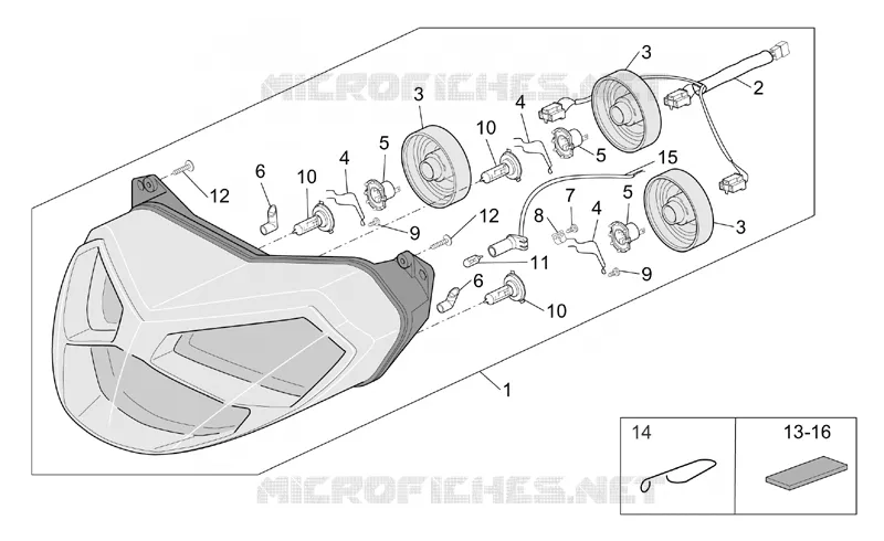 Headlight Aprilia APRILIA-MOTORCYCLES 1000 RST-FUTURA 2001  RST 1000 Futura