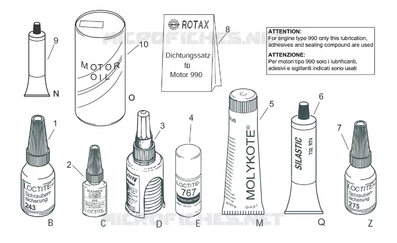 Sealing and lubricating agents Aprilia APRILIA-MOTORCYCLES 1000 RST-FUTURA 2003  RST 1000 Futura