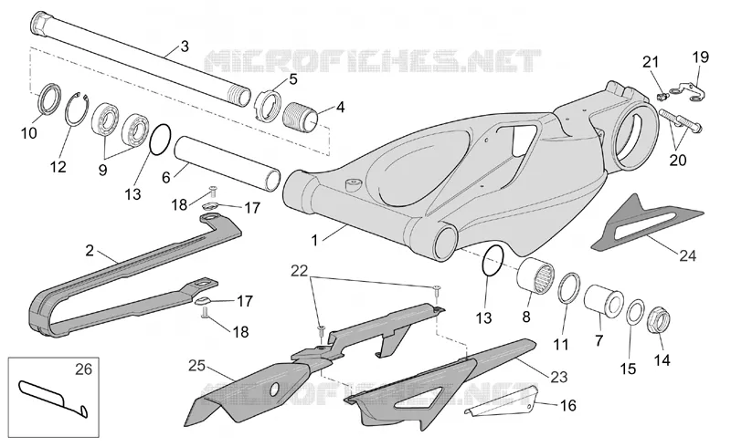 Swing arm Aprilia APRILIA-MOTORCYCLES 1000 RST-FUTURA 2001  RST 1000 Futura