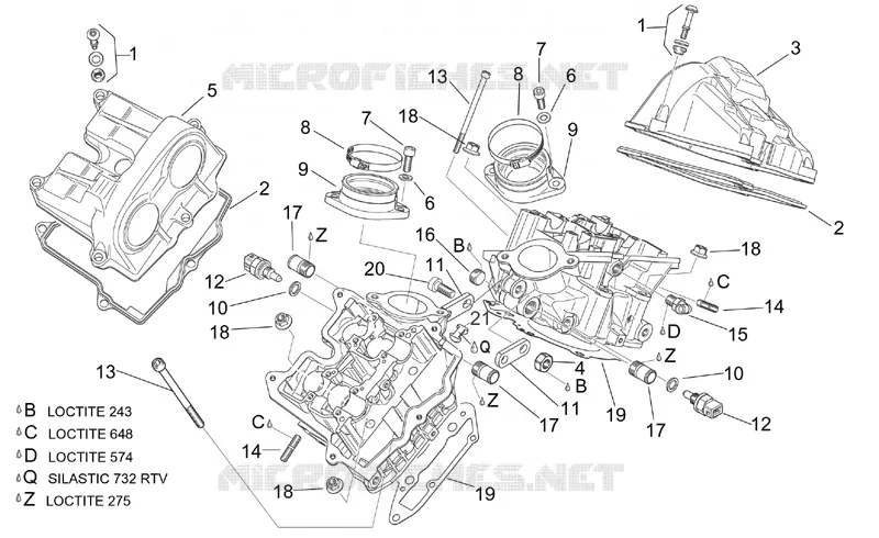 Valves cover Aprilia APRILIA-MOTORCYCLES 1000 RST-FUTURA 2002  RST 1000 Futura