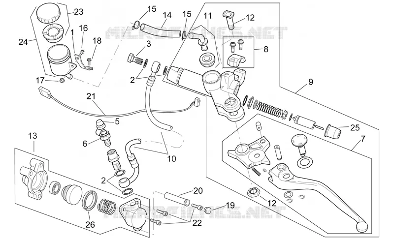 Clutch pump Aprilia APRILIA-MOTORCYCLES 1000 RSV 1999  RSV 1000