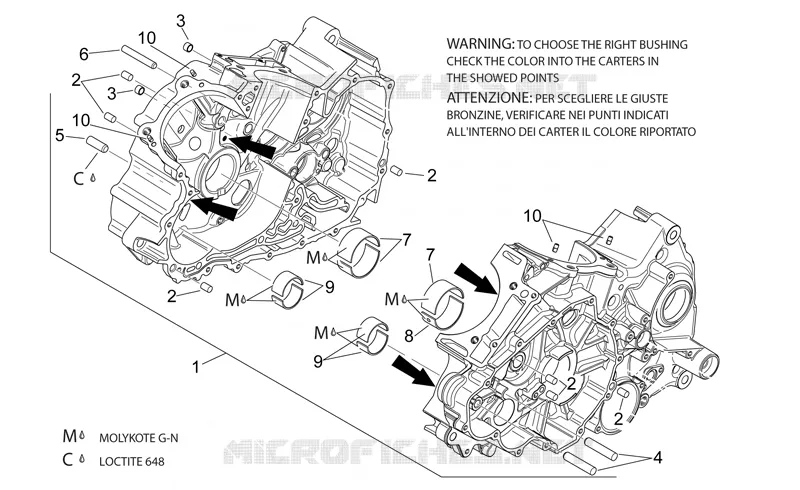 Crankcases I Aprilia APRILIA-MOTORCYCLES 1000 RSV 1999  RSV 1000
