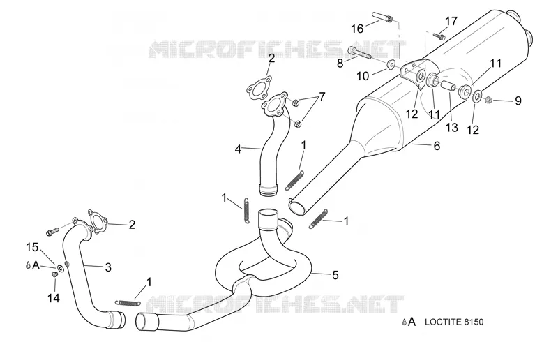 Exhaust pipe Aprilia APRILIA-MOTORCYCLES 1000 RSV 1999  RSV 1000