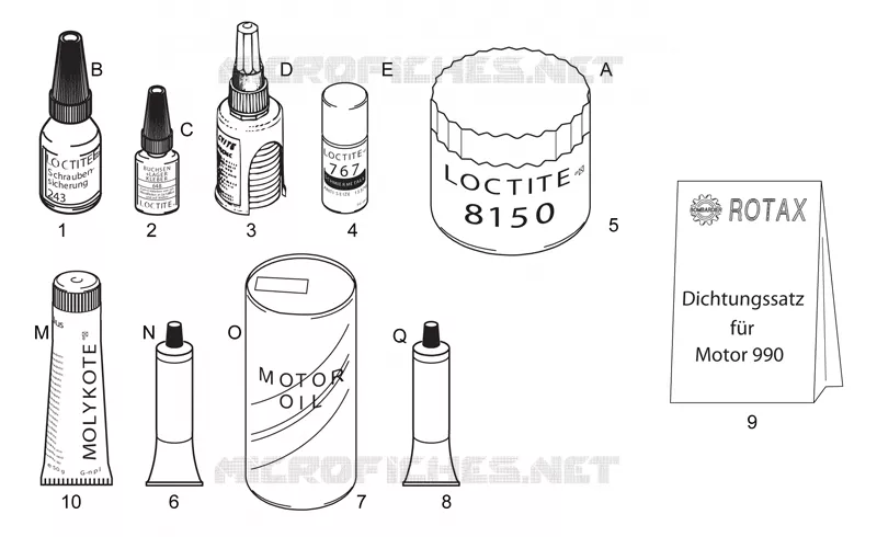 Sealing and lubricating agents Aprilia APRILIA-MOTORCYCLES 1000 RSV 1999  RSV 1000