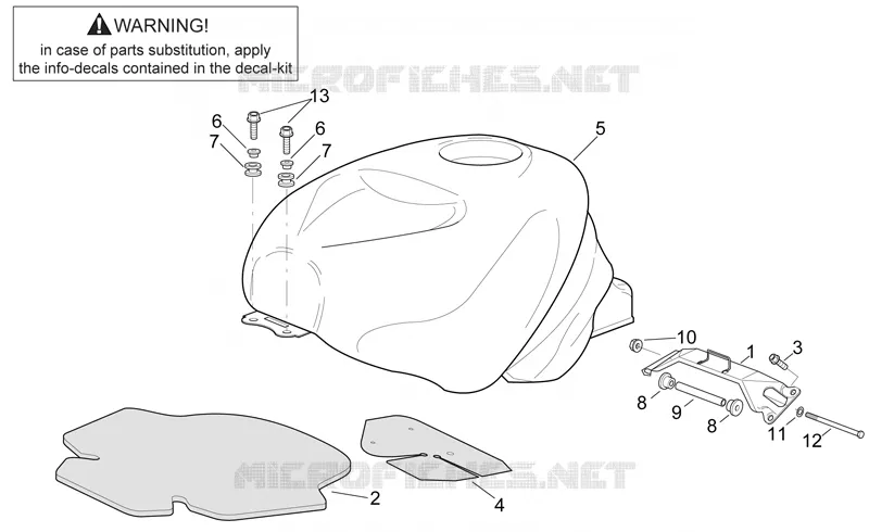 Fuel tank I Aprilia APRILIA-MOTORCYCLES 1000 RSV 2000  RSV 1000