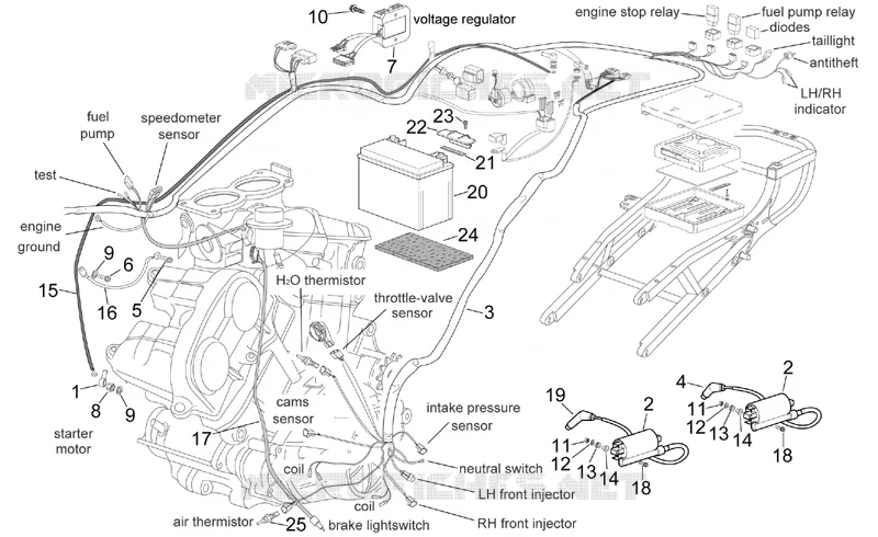 Bras oscillant fini Aprilia APRILIA-MOTORCYCLES 1000 RSV 2003  RSV 1000