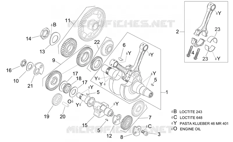 Crankshaft I Aprilia APRILIA-MOTORCYCLES 1000 RSV 2006  RSV 1000