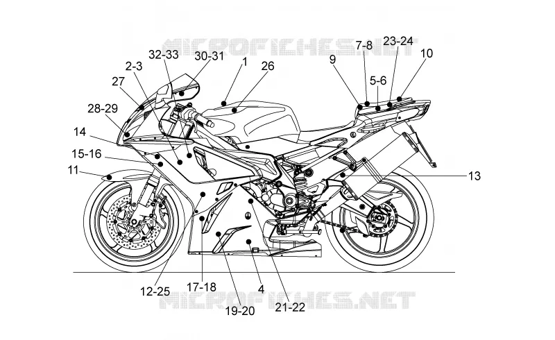 Decal My 2007 - 2008 Aprilia APRILIA-MOTORCYCLES 1000 RSV 2005  RSV 1000