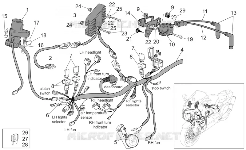 Electrical system I Aprilia APRILIA-MOTORCYCLES 1000 RSV 2005  RSV 1000