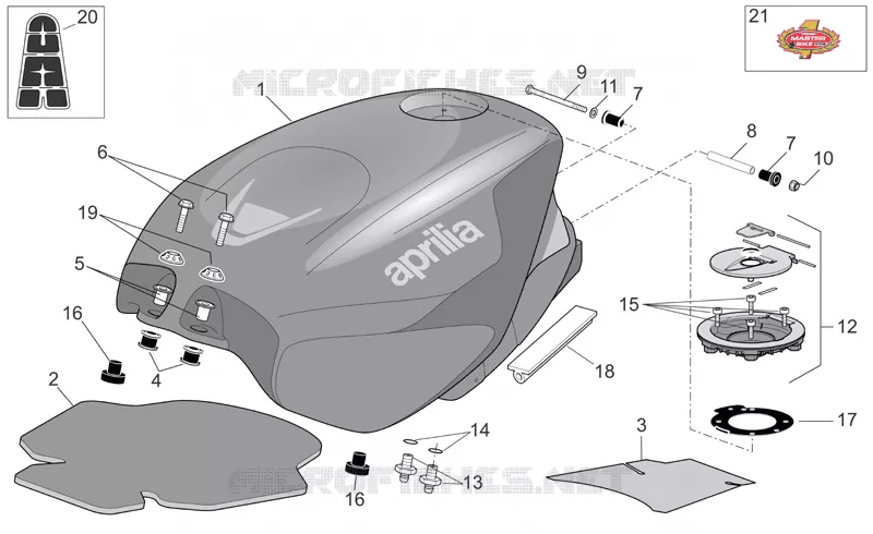 Fuel tank Aprilia APRILIA-MOTORCYCLES 1000 RSV 2006  RSV 1000
