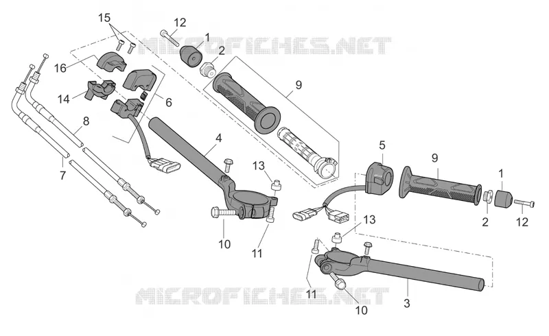 Handlebar - Controls Aprilia APRILIA-MOTORCYCLES 1000 RSV 2006  RSV 1000