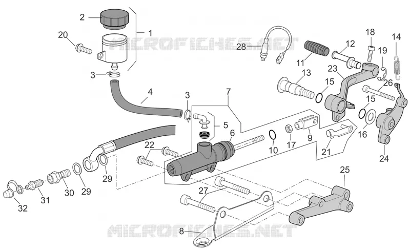 Rear master cylinder Aprilia APRILIA-MOTORCYCLES 1000 RSV 2004  RSV 1000