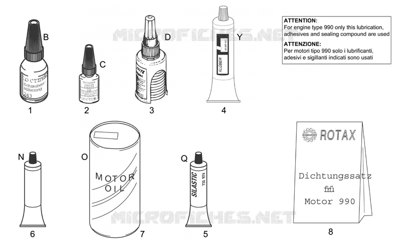 Sealing and lubricating agents Aprilia APRILIA-MOTORCYCLES 1000 RSV 2006  RSV 1000