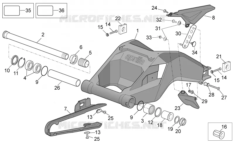 Swing arm Aprilia APRILIA-MOTORCYCLES 1000 RSV 2006  RSV 1000