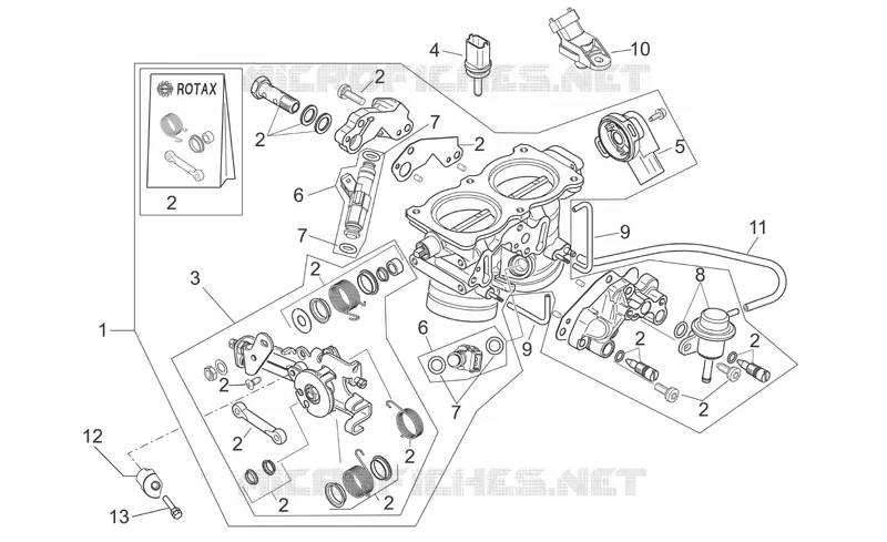 Throttle body Aprilia APRILIA-MOTORCYCLES 1000 RSV 2008  RSV 1000