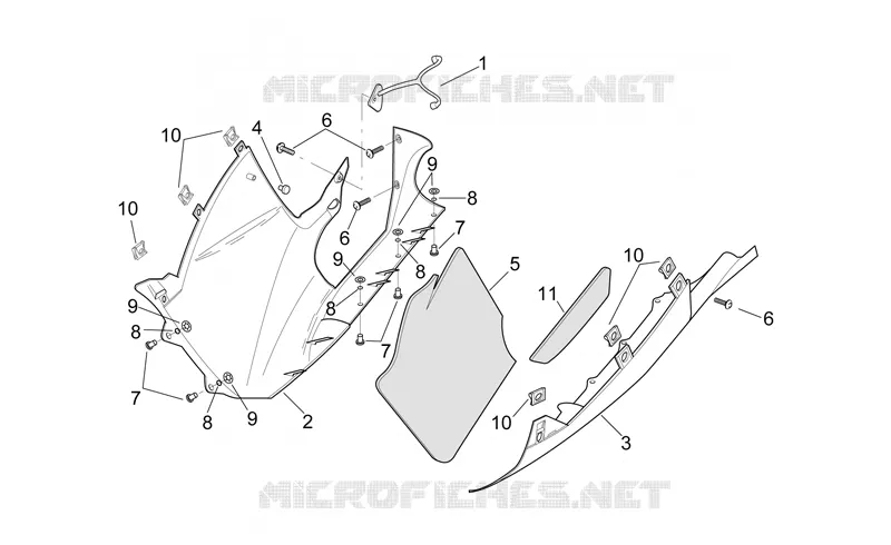 Central body - Lower fairings Aprilia APRILIA-MOTORCYCLES 1000 RSV 1999  RSV 1000 SP