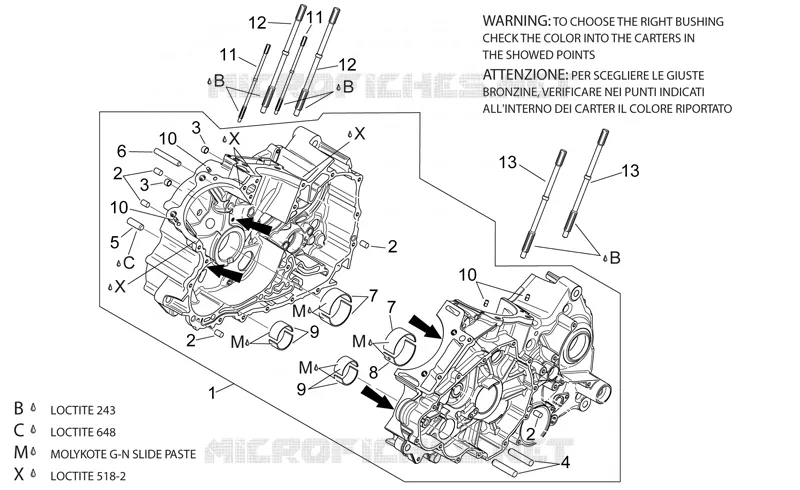Crankcases I Aprilia APRILIA-MOTORCYCLES 1000 RSV 1999  RSV 1000 SP