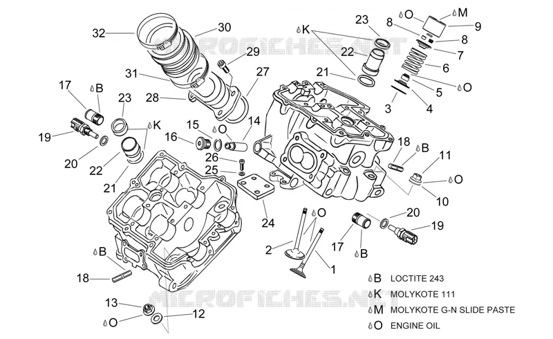 Cylinder headII Aprilia APRILIA-MOTORCYCLES 1000 RSV 1999  RSV 1000 SP