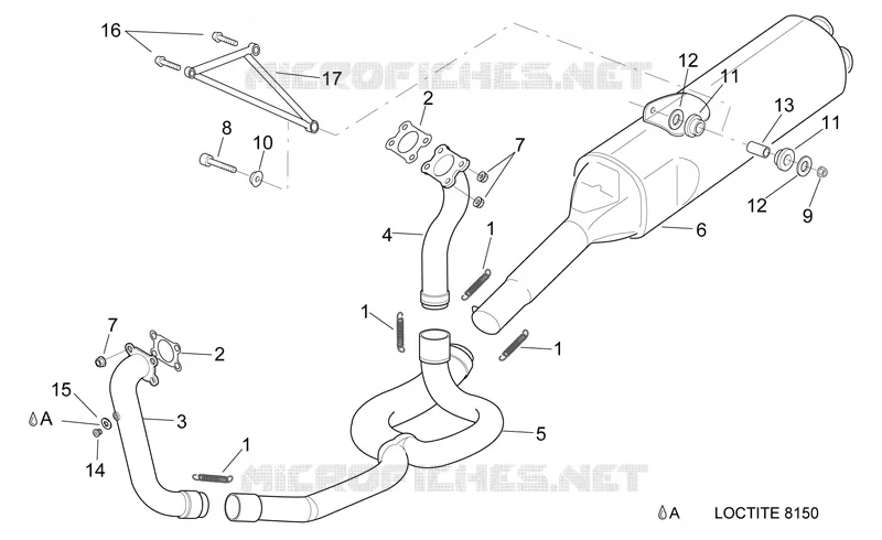 Exhaust pipe Aprilia APRILIA-MOTORCYCLES 1000 RSV 1999  RSV 1000 SP