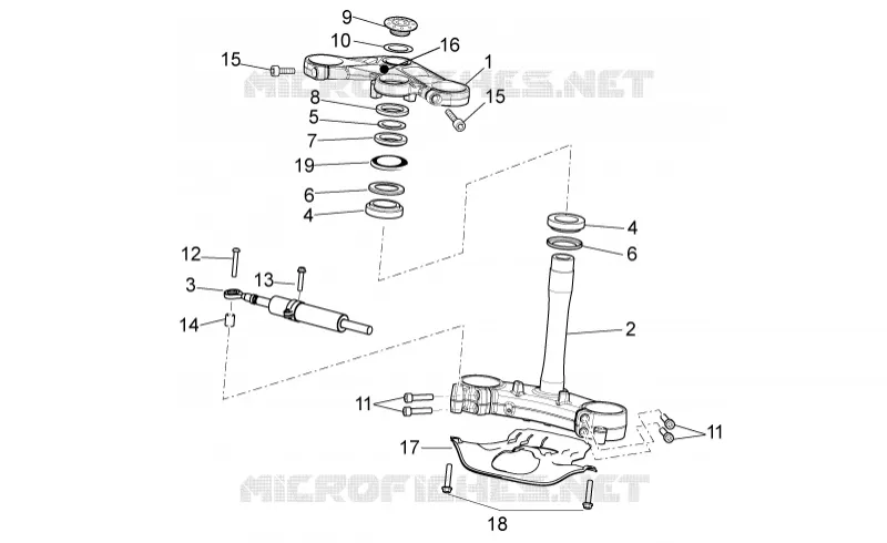 Steering Aprilia APRILIA-MOTORCYCLES 1000 RSV 2009  RSV4 1000 R