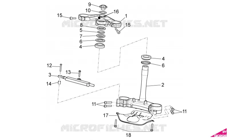Steering Aprilia APRILIA-MOTORCYCLES 1000 RSV 2009  RSV4 1000 SBK - FACTORY