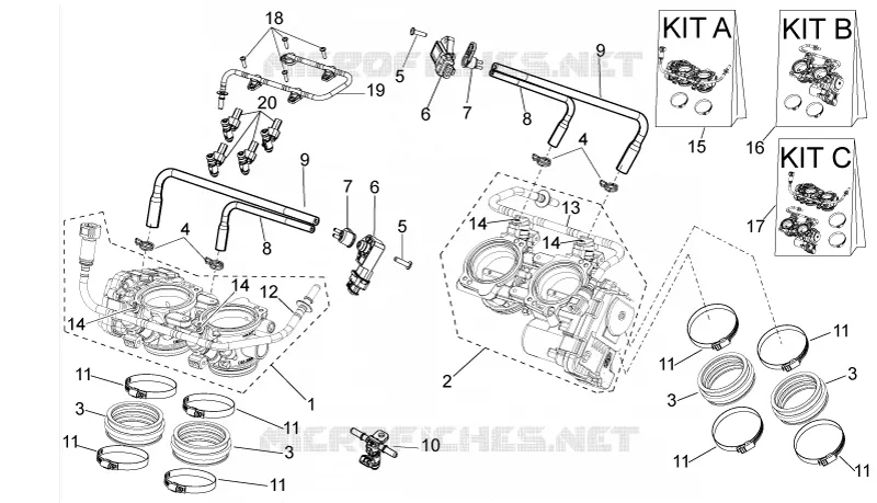 Throttle body Aprilia APRILIA-MOTORCYCLES 1000 RSV4 2015  RSV4 1000 APRC Factory ABS