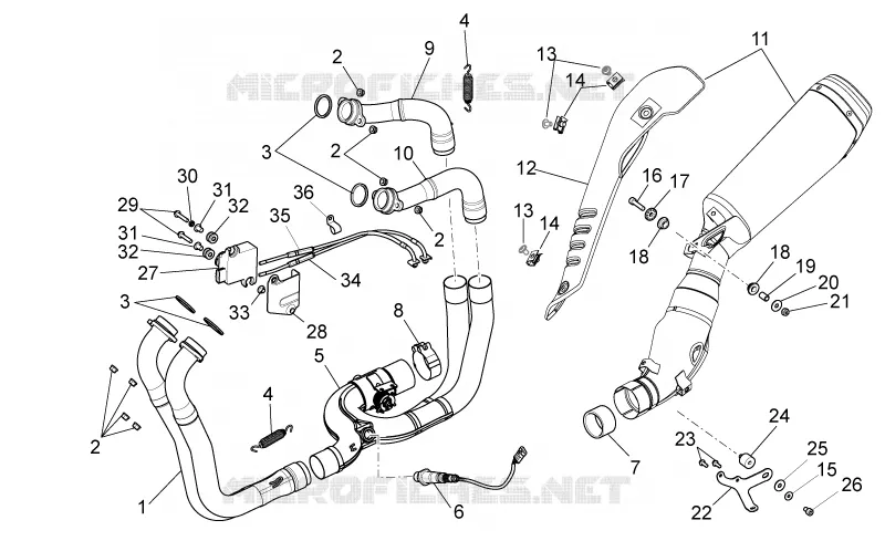 Exhaust pipe I Aprilia APRILIA-MOTORCYCLES 1000 RSV4 2011  RSV4 1000 APRC Factory STD - SE