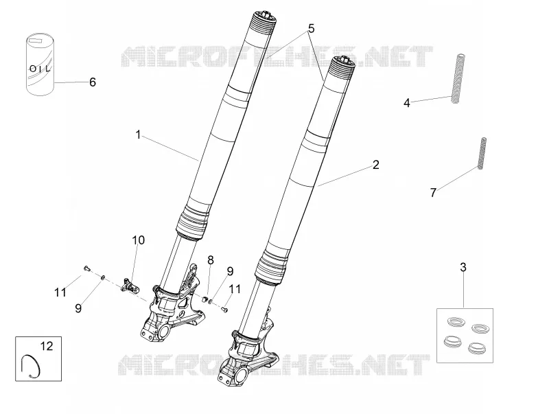 Front fork Ohlins Aprilia APRILIA-MOTORCYCLES 1000 RSV4 2017  RSV4 1000 Racing Factory L.E