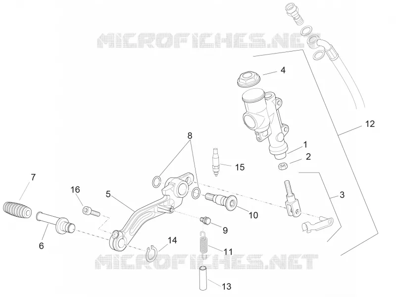 Rear master cylinder Aprilia APRILIA-MOTORCYCLES 1000 RSV4 2017  RSV4 1000 Racing Factory L.E