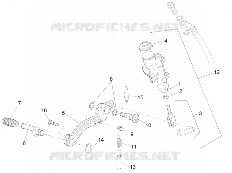 Rear master cylinder Aprilia APRILIA-MOTORCYCLES 1000 RSV4 2017  RSV4 1000 Racing Factory L.E