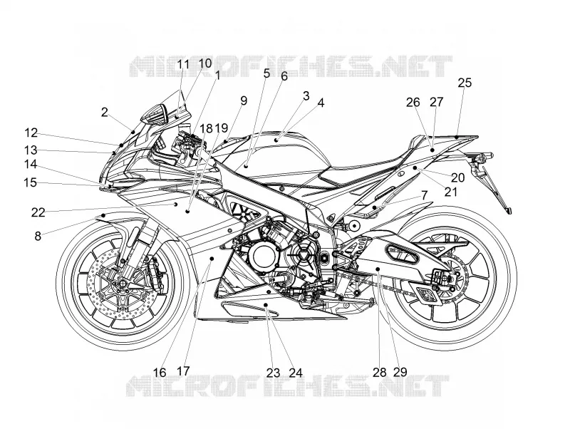 Decal Aprilia APRILIA-MOTORCYCLES 1000 RSV4 2017  RSV4 1000 RR