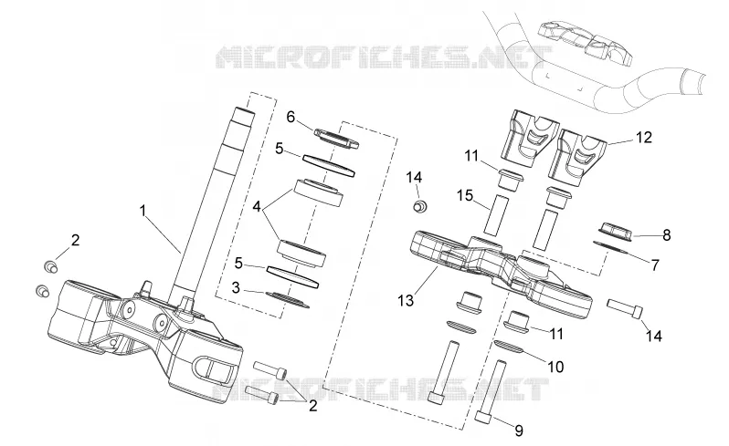 Steering Aprilia APRILIA-MOTORCYCLES 750 SHIVER 2008  Shiver