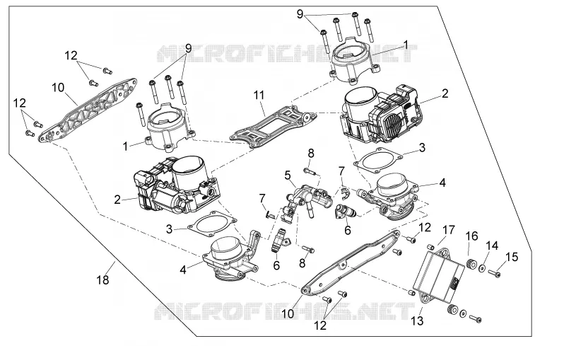 Throttle body Aprilia APRILIA-MOTORCYCLES 750 SHIVER 2008  Shiver