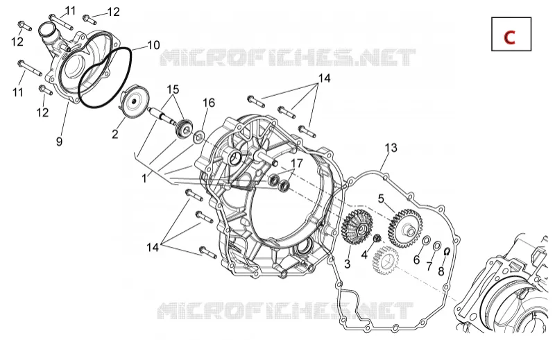 Water pump Aprilia APRILIA-MOTORCYCLES 750 SHIVER 2009  Shiver